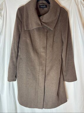 Jones New York Brown Wool-Blend Pea Coat